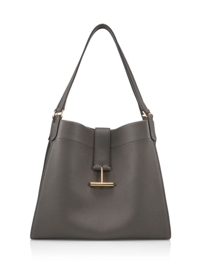 Tom Ford Women's Large Tara Leather Tote Bag In Graphite