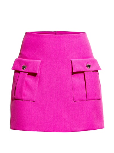 As By Df Tasha Heart Mini Skirt In Magenta