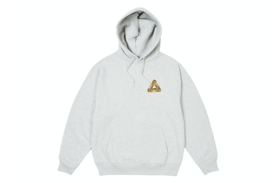 Pre-owned Palace Seoul Exclusive Tri-ferg Hoodie Heather Grey