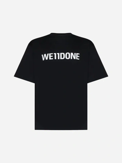 We11 Done Logo-print Cotton T-shirt In Black
