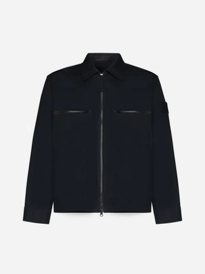 Stone Island Ghost Cotton Jacket In Black
