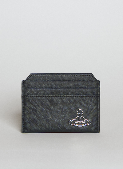 Vivienne Westwood Saffiano Cardholder In Black