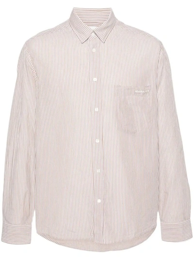 Marant Jasolo Striped Cotton Shirt In Multicolor