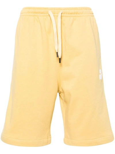 Marant Mahelo Jersey Bermuda Shorts In Yellow