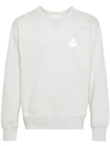 Isabel Marant Mike Flocked-logo Sweatshirt In Grey