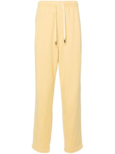 Marant Mailesco Logo-flocked Track Pants In Yellow
