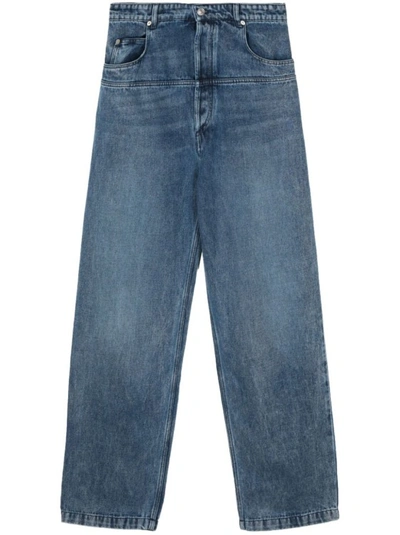 Marant Keren Wide-leg Jeans In Blue