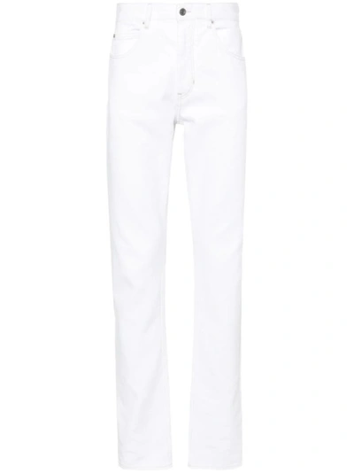 Marant Jack Mid-rise Straight-leg Jeans In White