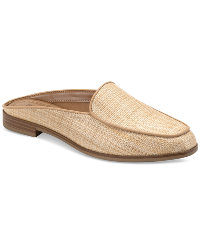 Style & Co Women's Unityy Slip-on Mule Flats, Created For Macy's In Natural Raffia