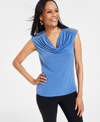 INC INTERNATIONAL CONCEPTS WOMEN'S LACED-CHAIN-SHOULDER TOP, CREATED FOR MACY'S