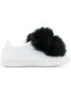 JOSHUA SANDERS pom pom sneakers ,10381BLACKPOMPOM12264109