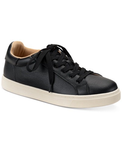 Style & Co Women's Eboniee Lace-up Low-top Sneakers, Created For Macy's In Black