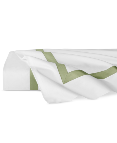 Sferra Estate Woven Cotton Flat Sheet, King In White,willow