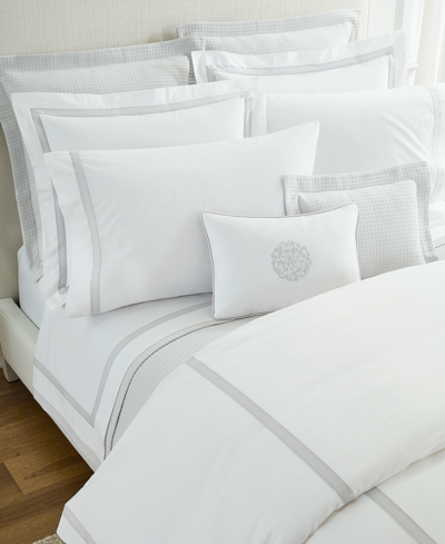 Sferra Estate Woven Cotton Duvet Cover, Full/queen In White,lunar