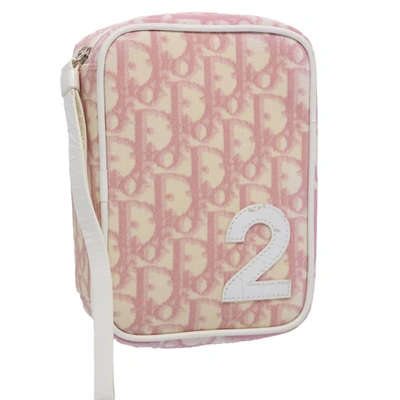 Dior Pink Canvas Clutch Bag ()