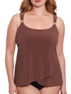 MIRACLESUIT PLUS SIZE SOLID RAZZLE DAZZLE UNDERWIRE TANKINI TOP