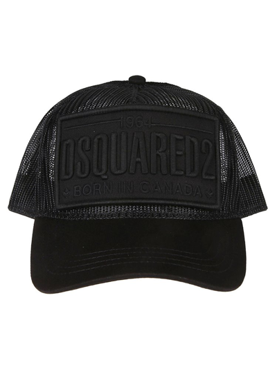 Dsquared2 Black Mesh Baseball Cap With Logo