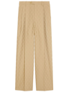 Gucci Gg Tailored Wool Trousers In Beige