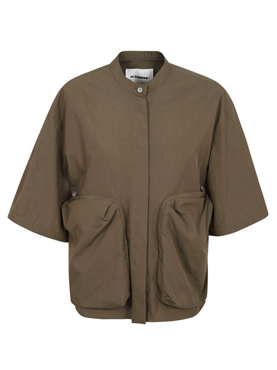 Jil Sander + Pocket Detailed Shirt In Brown