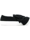 Joshua Sanders Ruched Slip-on Sneakers  In Black