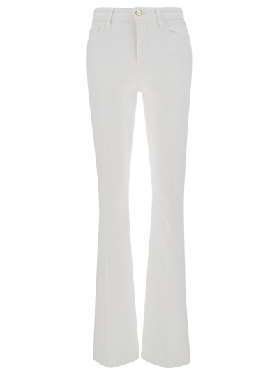 Frame Le Mini High-rise Bootcut Jeans In White