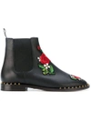 CHARLOTTE OLYMPIA ROSE PATCH CHELSEA BOOTS,P175295CLF0CHELSEA12263896