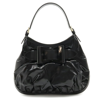 GUCCI GUCCI QUEEN BOW BLACK PATENT LEATHER SHOULDER BAG (PRE-OWNED)