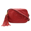 GUCCI GUCCI SOHO RED LEATHER SHOULDER BAG (PRE-OWNED)