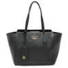 GUCCI GUCCI SWING BLACK LEATHER TOTE BAG (PRE-OWNED)