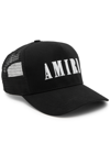 Amiri Black Baseball Cap With Logo Lettering On The Front And Mehs Panels In Black