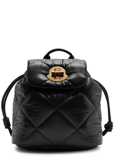 Moncler Quilted Shell Backpack In Black
