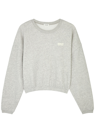 American Vintage Kodytown Logo Cotton Sweatshirt In Grey
