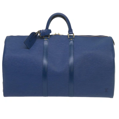 Pre-owned Louis Vuitton Blue Canvas Travel Bag ()