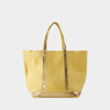 VANESSA BRUNO CABAS L SHOPPER BAG - VANESSA BRUNO - LINEN - FRESH BUTTER