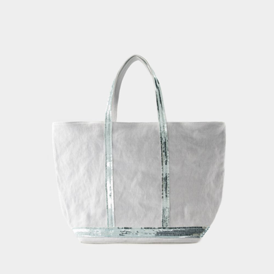 Vanessa Bruno Cabas L Shopper Bag -  - Linen - Blue Aqua In Brown