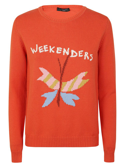 Weekend Max Mara Crewneck Long In Orange