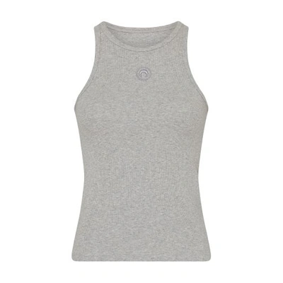 Marine Serre Crescent Moon-embroidered Tank Top In Gr50_grey