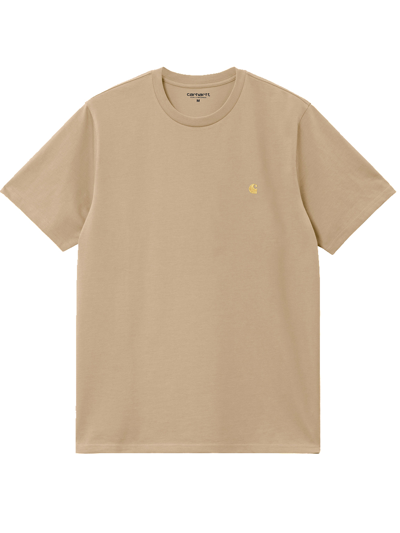 Carhartt S/s Chase T-shirt Men Sand In Cotton
