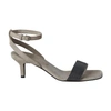 Brunello Cucinelli Grey Suede High Heels Sandals In Pierre