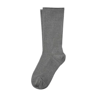 Brunello Cucinelli Shiny Knit Socks In Gris_moyen