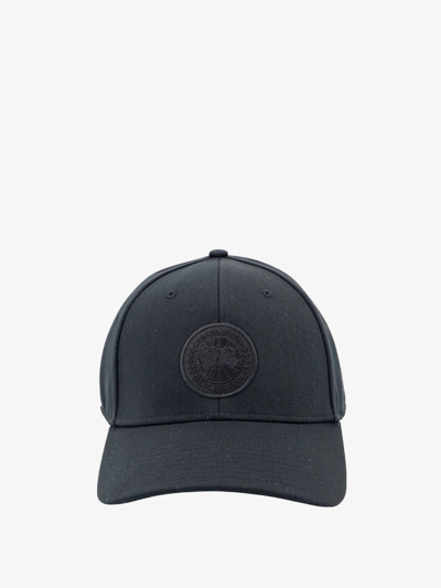 Canada Goose Logo Patch Baseball Hat In Black