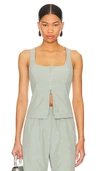 Amanda Uprichard Violet Top In 天蓝