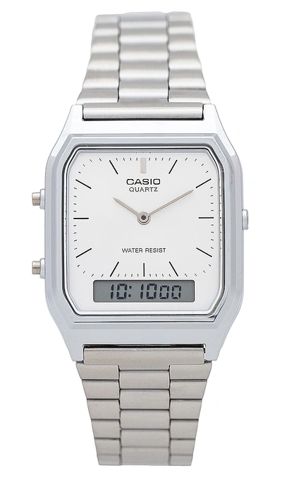 Casio Aq230 Series Watch In 金属银