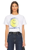 Mother The Grab Back Cropped Tee In White