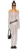 Superdown Storm Sheer Maxi Dress In 金属质感银