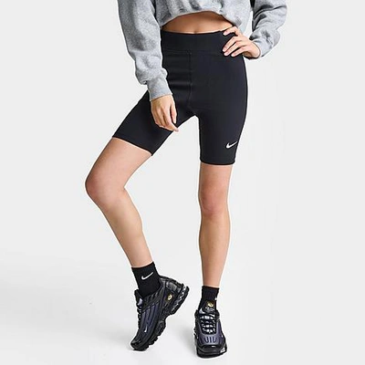Nike Women's  Sportswear Classic High-waisted 8" Biker Shorts In Black/sail 