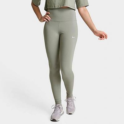 Nike Women's One Swoosh High-waisted Full-length Leggings In Dark Stucco/sail