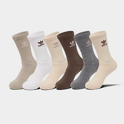 Adidas Originals Adidas Women's Originals Trefoil Cushion Crew Socks (6-pack) Size Medium Cotton In Multi