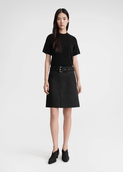 Totême Cotton Trench Skirt Black