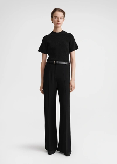 Totême Relaxed Straight Viscose Blend Pants In Black